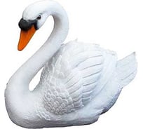 Садовая фигура ФлораПласт Лебедь новый белый 35 см 069018
