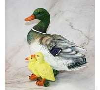 Садовая фигура ФлораПласт Уточка-мама с детьми 29 см 069024