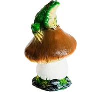 Садовая фигура ФлораПласт Гриб с лягушкой малый 23 см 069039