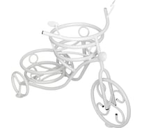 Напольная подставка на 2 горшка Комплект-АГРО Велосипед белая KA6211W