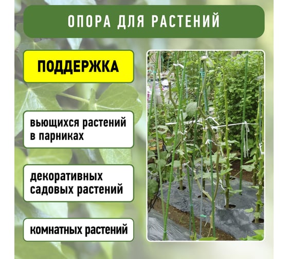 Спиральная поддержка GREEN APPLE 75 см, 3 шт. Б0008282