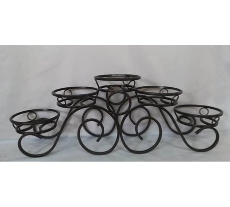 Подставка для цветов ООО Ярмарка-Тверь кованая на 5 горшков кружево К22