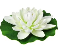 Искусственная декоративная кувшинка Heissner 28 см белая 001121-00