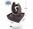 Комнатный фонтан GARDEN SHOW Омега со светодиодной подсветкой, 13,5x13,5x17,5 см, 1/12 ПТ000002730 3
