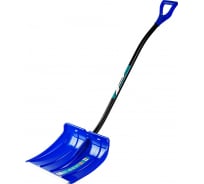 Снеговая пластиковая лопата с алюминиевой планкой, синяя СИБИН 421847