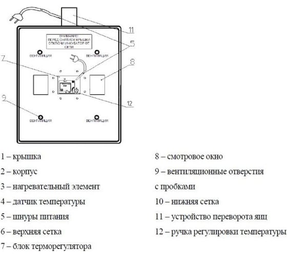 Инкубатор нептун схема