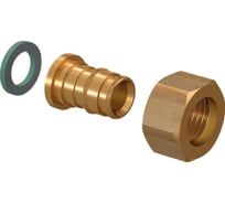 Штуцер Usystems с накидной гайкой латунный для труб pe-xa 20-g1/2"нг, тип 1 1135765