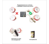 Wi-fi приставка к счётчикам воды и 1 счётчик воды Ватериус декаст вскм-15 80мм 100004