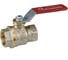 Кран шаровой Giacomini R910, DADO, 1/2, ВВ, ручка-рычаг красный, никелированный R910X023 1