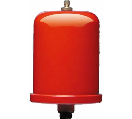 Мембранный расширительный бак для отопления 6 л., d 25 вертикальный (красный) Qubik 16322