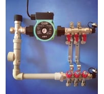 Насосно-смесительный узел для теплого пола Rvc до 140 м2 с коллекторами 4 выхода 13244