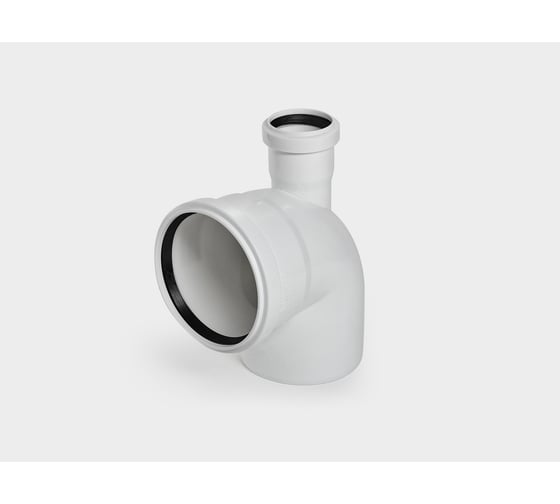 Канализационный отвод КОНТУР PP D110x90 с прямым выходом D50 УЮТ 074402110500