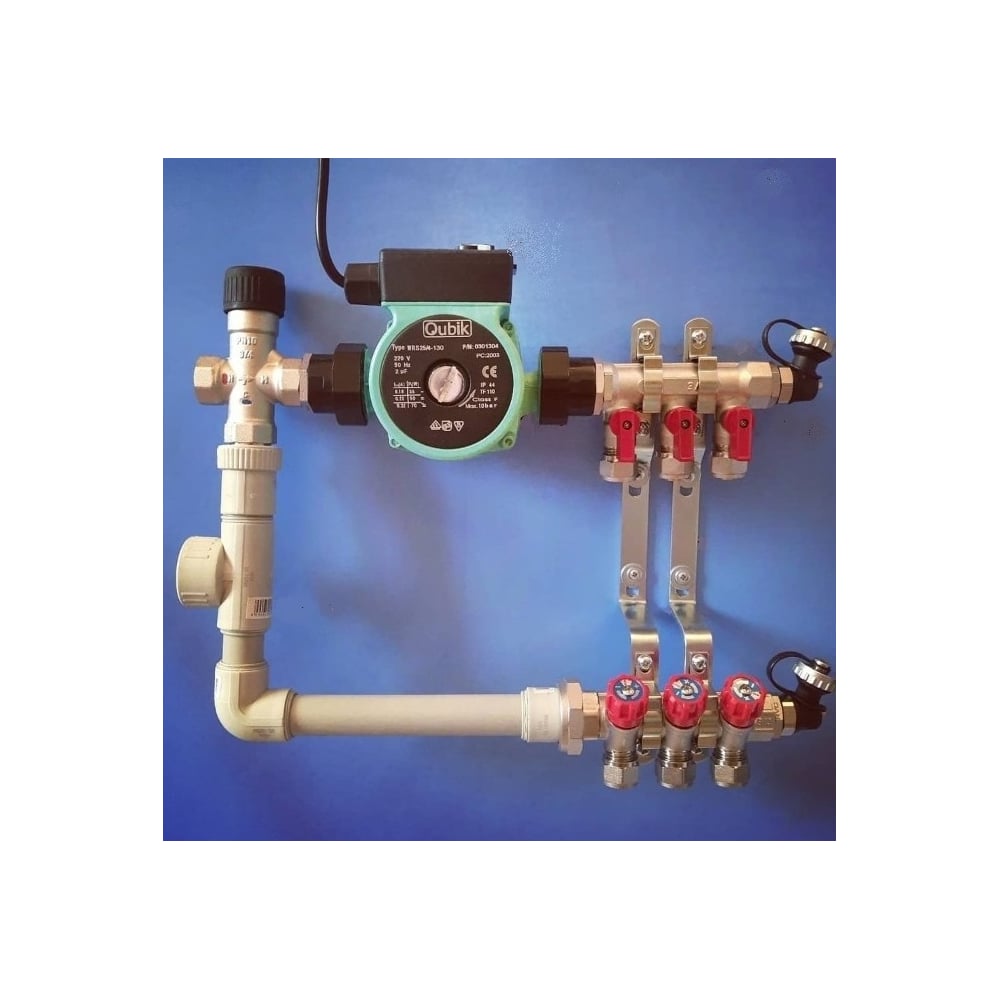 Насосно-смесительный узел для теплого пола Rvc до 70 м2 с коллекторами ...