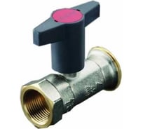 Шаровой кран Oventrop Optibal P, для обвязки насоса, DN-32, 1 1/4, 1 1/2, ВНГ, PN, бар-10, никелированный, с обратным клапаном, устанавливается перед насосом 1078173