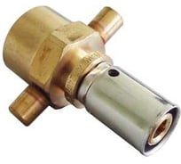 Прессовое соединение Oventrop В, 16x2x1/2, бронза RX, с защитой от кручения 1517643