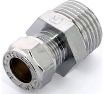 Прямое соединение Tiemme 18x1/2" Н обжим хром 1130184/1100CZ