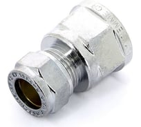 Прямое соединение Tiemme 12x1/2" В обжим хром 1130059/1102C001204CZ