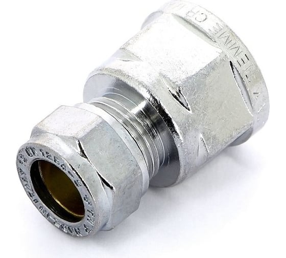 Прямое соединение Tiemme 12x1/2" В обжим хром 1130059/1102C001204CZ 1