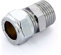 Прямое соединение Tiemme 12x1/2" Н обжим хром 1130043/1100C001204CZ