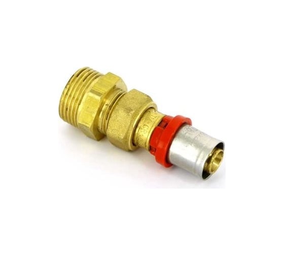 Прямое соединение Tiemme 20x1/2" Н со сгоном латунь, пресс 1650250 1650250/1667 1