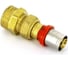 Прямое соединение Tiemme 20x1/2" Н со сгоном латунь, пресс 1650250 1650250/1667 1