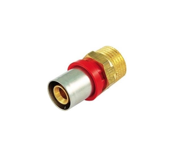 Прямое соединение Tiemme 26x1" Н латунь пресс COMPACT 1660064/1650G002606CT 1