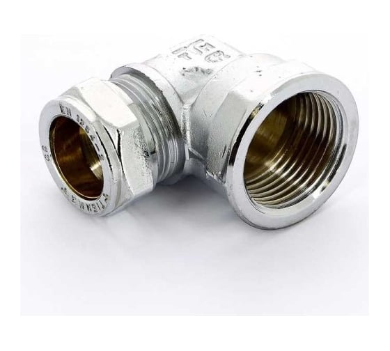 Угловое соединение Tiemme 12x1/2" В обжим хром 1130090/1105C001204CZ