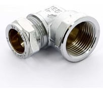 Угловое соединение Tiemme 15x1/2" В обжим хром 1130055/1105C001504CZ
