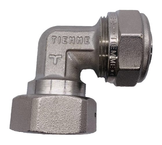 Угловое соединение Tiemme 26x1" В с накидной гайкой обжим 1600163/1615BP 1