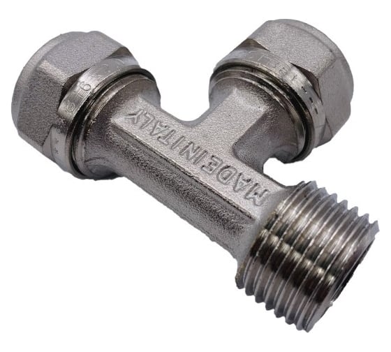 Тройник Tiemme 16x16x1/2"Н (обжим) 1600194