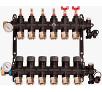 Коллекторная группа FV-Plast полимер 1"х3/4"EK на 15 выходов с расходомерами, воздухоотводчиками AA906002015