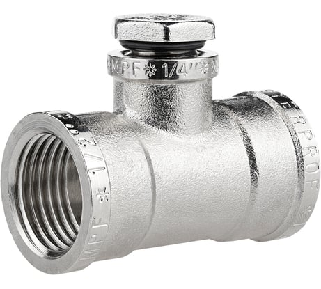 Тройник сантехнический для манометра MPF 1/2" х 1/4" х 1/2" резьбовой внутренняя резьба ИС.072797