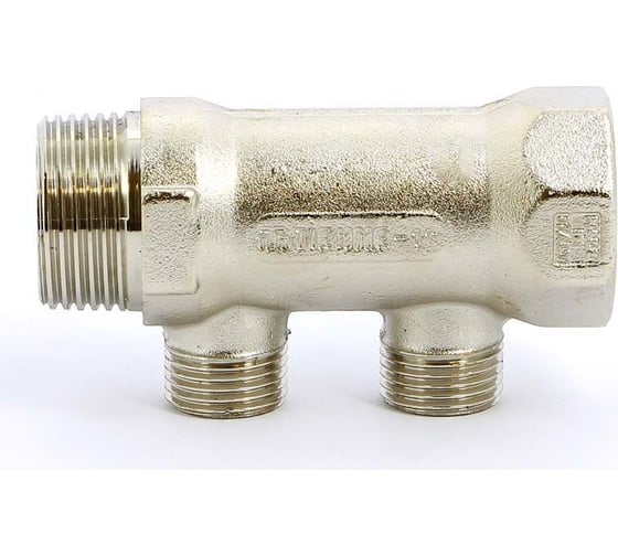Коллектор Tiemme 2 отвода, 1"х1/2(16) (никель) 1910055 / 1922N060402
