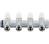 Коллектор Tiemme 4 отвода, регулируемый 1"х1/2(16) MAXIMA (никель) 1860020 / 1868K