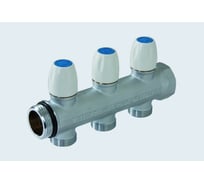 Коллектор Tiemme 3 отвода, регулируемый 1"х3/4(18) Maxima Verti (никель) 1870010 / 1876K50