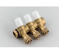 Коллектор Tiemme 4 отвода, регулируемый 3/4"х1/2(16) Maxima (латунь с адаптерами) 1860007 / 1866G16SH