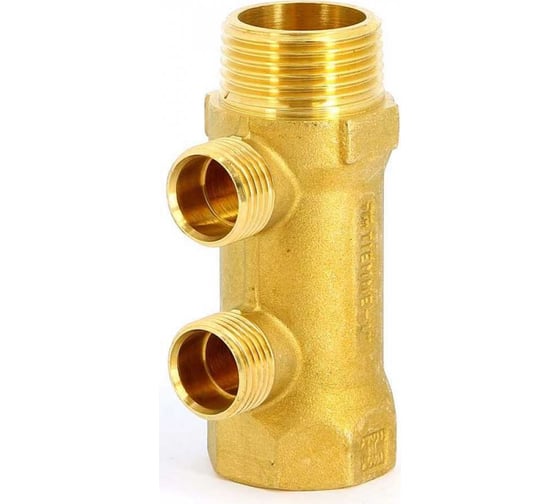 Коллектор Tiemme 2 отвода, 3/4"х3/4(18) евроконус (латунь) 1910024 / 1883G180502