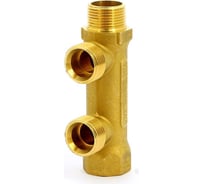 Коллектор Tiemme 2 отвода, 1 1/4"х3/4(18) евроконус (латунь) 1910028 / 1885G180502