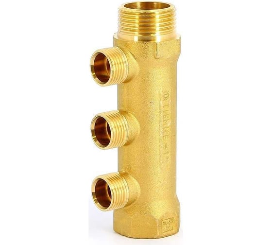 Коллектор Tiemme 3 отвода, 1 1/4"х3/4(18) евроконус (латунь) 1910016 / 1885G180503 1