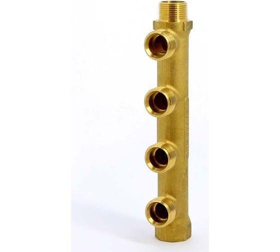 Коллектор Tiemme 4 отвода, 3/4"х3/4(18) евроконус (латунь) 1910022 / 1883G180504