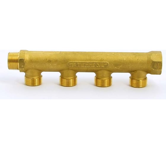 Коллектор Tiemme 4 отвода, 3/4"х3/4(18) евроконус (латунь) 1910022 / 1883G180504