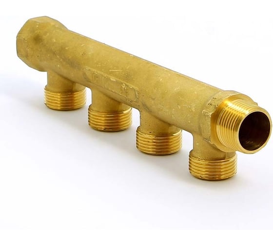 Коллектор Tiemme 4 отвода, 3/4"х3/4(18) евроконус (латунь) 1910022 / 1883G180504