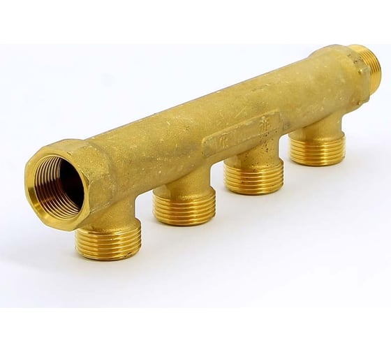 Коллектор Tiemme 4 отвода, 3/4"х3/4(18) евроконус (латунь) 1910022 / 1883G180504