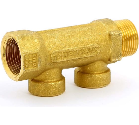 Коллектор Tiemme 2 отвода, 3/4"х1/2"В (латунь) 1910052 / 1932G050402
