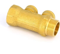 Коллектор Tiemme 2 отвода, 1"х1/2"В (латунь) 1910061 / 1942G060402