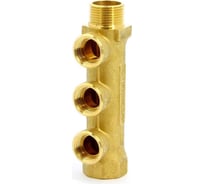 Коллектор Tiemme 3 отвода, 3/4"х1/2"В (латунь) 1910039 / 1933G050403