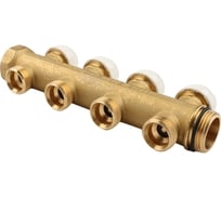 Коллектор Tiemme 4 отвода, термостатический 1"х3/4(18) (латунь) 3040010 / 3046G060504