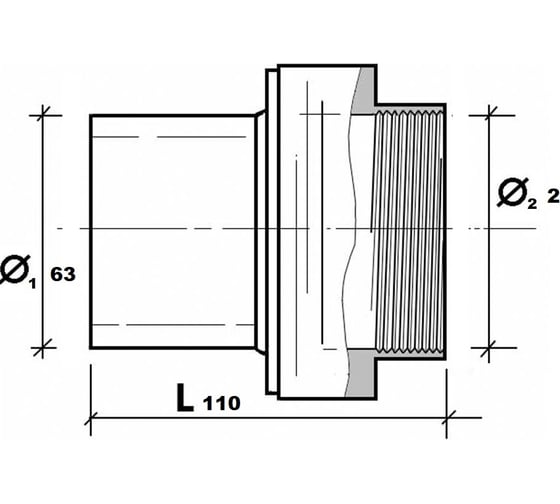 Переход OLFUSE пэ/сталь pn16 sdr11 d63x2" внутренний, 77391606300G