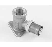 Водорозетка Tiemme 16х1/2" короткая SN (пресс) 1650550 / 1656SMSN