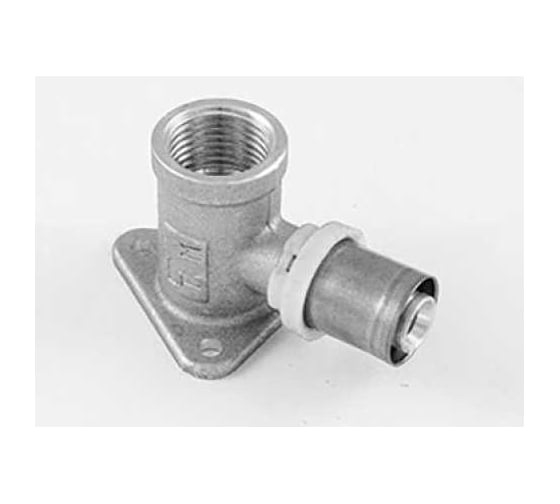 Водорозетка Tiemme 16х1/2" короткая SN (пресс) 1650550 / 1656SMSN